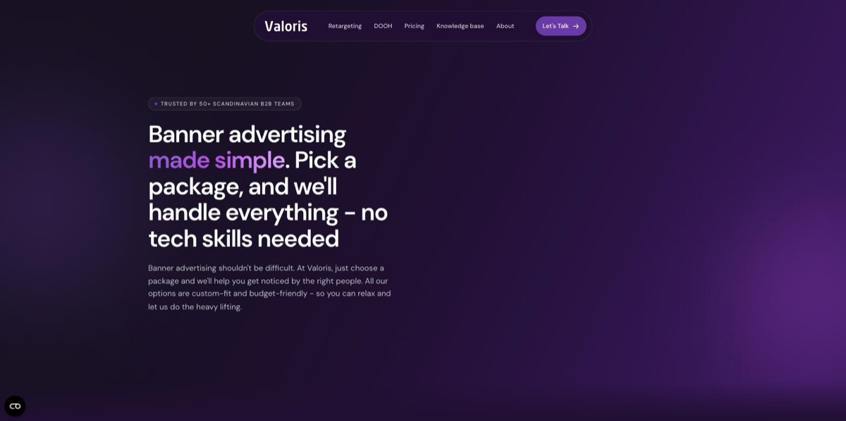 Det nye website for Valoris